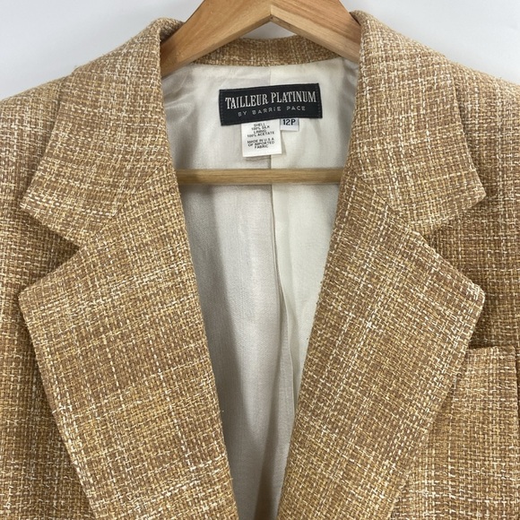 Tailleur Platinum blazer jacket shades of tan beige classic - Picture 2 of 15